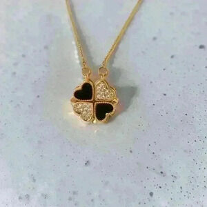 Golden Marie Heart Pendant Necklace